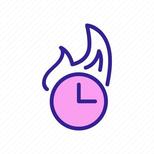 Clock, deadline, fire, management, over, time, watch icon - Download on Iconfinder