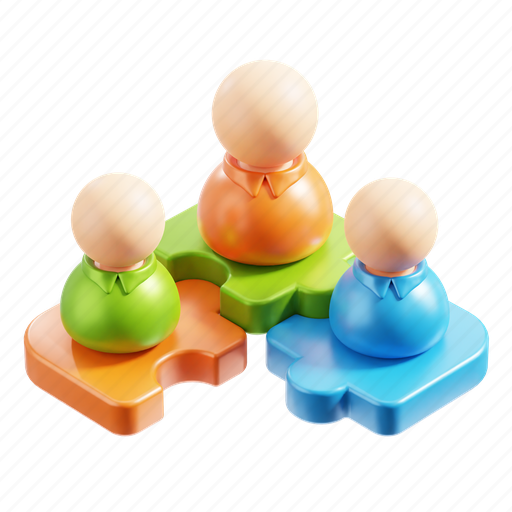 Connection, network, collaboration, teamwork, group, people, team 3D illustration - Download on Iconfinder
