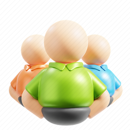 Group, people, teamwork, employee, team, person, users 3D illustration - Download on Iconfinder