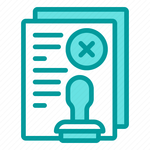 Document, rejected, stamp icon - Download on Iconfinder