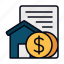 asset, business and finance, properties, real estate, property, house, coin, dollar, paper 