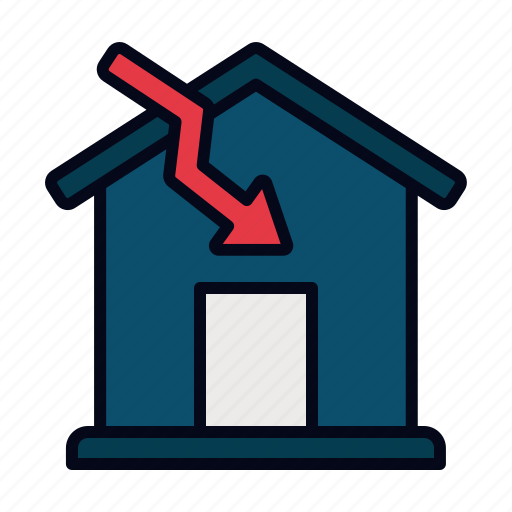 House, price down, house price, real estate, down arrow, property, price icon - Download on Iconfinder