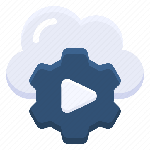 Cloud, cogwheel, play, big data, gear icon - Download on Iconfinder