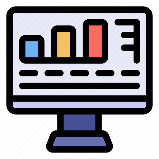 Analyze, computer, statistic, bar chart icon - Download on Iconfinder
