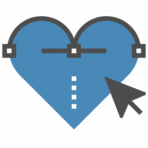 Arrow, bezier, curve, design, heart, illustration, vector icon - Download on Iconfinder