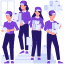 team, delivery, courier, box, people, boxes 