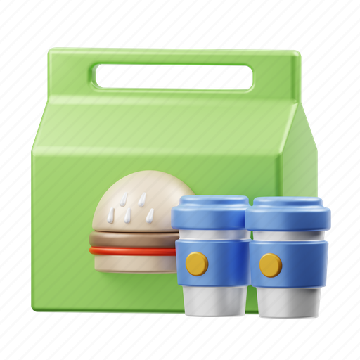 Food, delivery 3D illustration - Download on Iconfinder