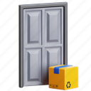 home delivery, package, delivery, box, service, door, parcel 