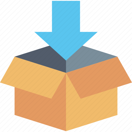 Packing, arrow, box, delivery, down, package, shipping icon - Download on Iconfinder