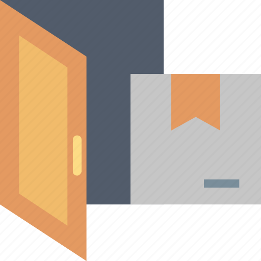 Delivery, box, door, package, parcel, shipping, transportation icon - Download on Iconfinder