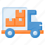 delivery, package, transport, truck 