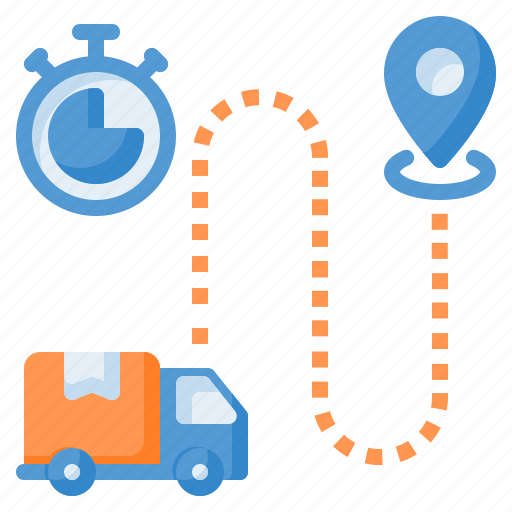 Route, time, tracking, truck icon - Download on Iconfinder