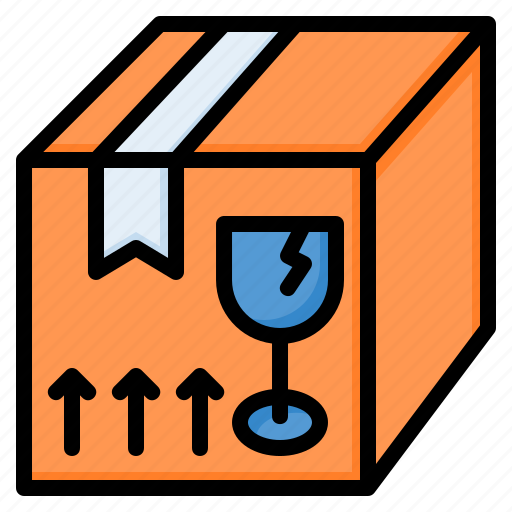 Box, cardboard box, fragile, package icon - Download on Iconfinder