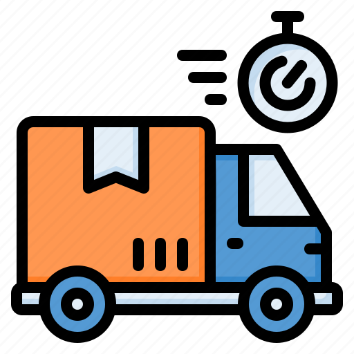 Delivery, logistic, time tracker, time tracking, truck icon - Download on Iconfinder