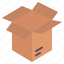open, box, delivery, parcel