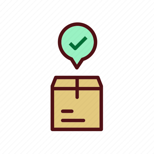 Approved box, agree, box, package, send, shipping, logistics icon - Download on Iconfinder