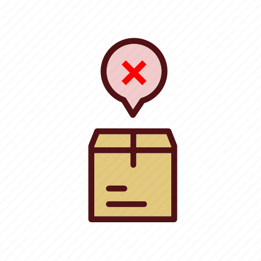 Disagree box, abandoned, box, disagree, not approved, package, shipping icon - Download on Iconfinder