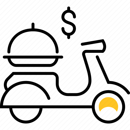 Parcel, transport, moped, food, motorbike, delivery icon - Download on Iconfinder