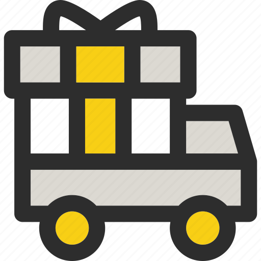 Delivery, gift, christmas, package, present, transport, van icon - Download on Iconfinder