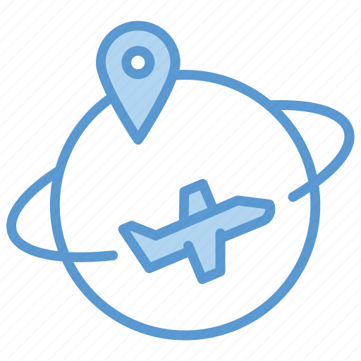 Delivery, international, logistics, plane, world, location, pin icon - Download on Iconfinder