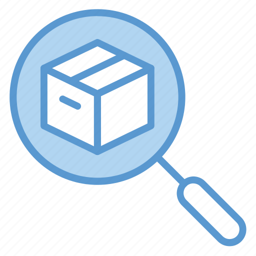Box, delivery, magnifying, package, search icon - Download on Iconfinder