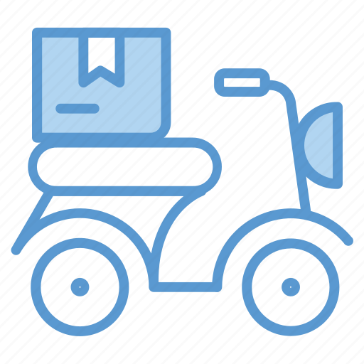 Delivery, food, motorcycle, scooter, box icon - Download on Iconfinder