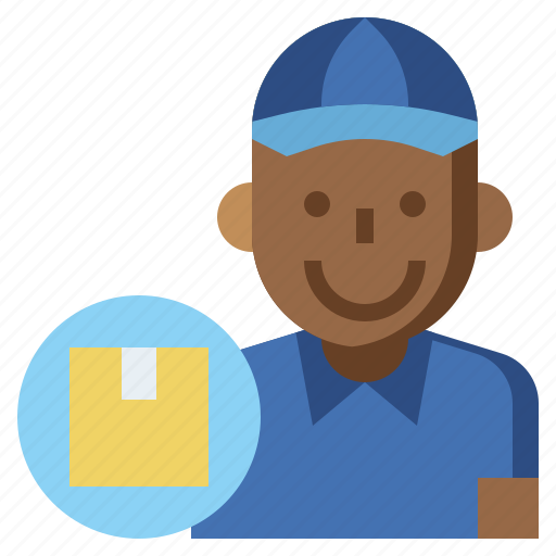 Courier, delivery, driver, job, jobs, man, occupation icon - Download on Iconfinder