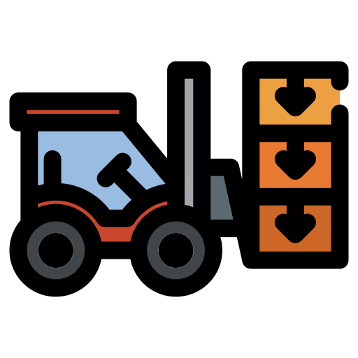 Forklift, stacker, transport, vehicle, logistics, box, shipping icon - Download on Iconfinder