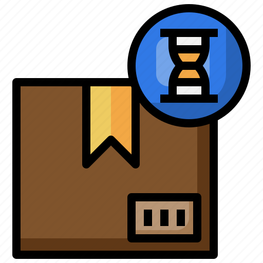 Pending, hourglass, parcel, delivery, package, box icon - Download on Iconfinder