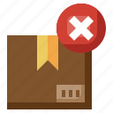 cancel, forbidden, parcel, delivery, package, box