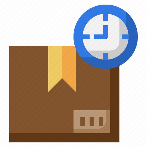 On, time, parcel, delivery, package, box icon - Download on Iconfinder