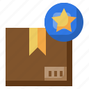 starred, favourite, parcel, delivery, package, box