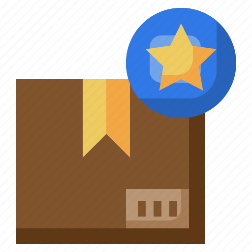 Starred, favourite, parcel, delivery, package, box icon - Download on Iconfinder