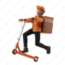 delivery, service, scooter, courier, character, business, deliver, man, shipping 