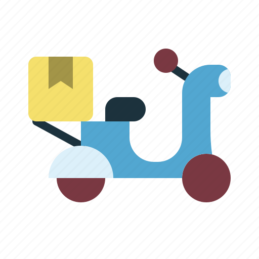 Motorbike, delivery, scooter, shipping, service, transport, transportation icon - Download on Iconfinder