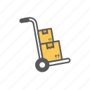 delivery, logistic, trolley