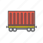 box, cargo, container, logistic, train 