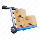 trolley package, trolley, shop, ecommerce, delivery, shopping cart, package, box