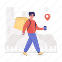 parcel delivery, delivery boy, cargo service, delivery person, logistic services 