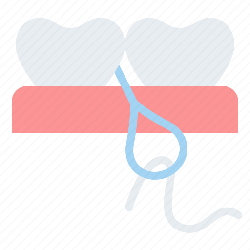 Dental, floss, threader, tooth, hygienic icon - Download on Iconfinder