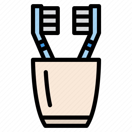 Toothbrushes, cup, hygienic, dental icon - Download on Iconfinder
