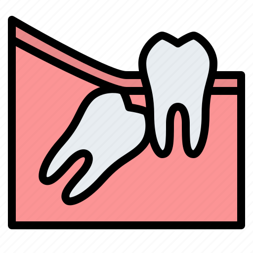 Wisdom, teeth, angular, dental, gum icon - Download on Iconfinder