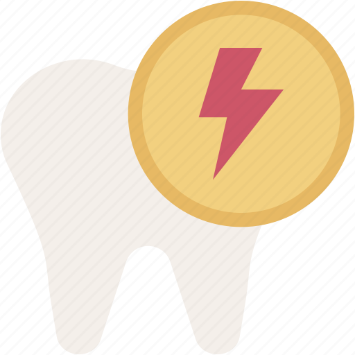 Toothache, dental, molar, dentist, thunder, pain, tooth icon - Download on Iconfinder