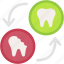 tooth, dental, dentist, change, arrow, before, and, after 