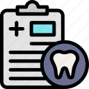 dental, record, report, diagnosis, care, tooth, clipboard