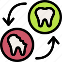 tooth, dental, dentist, change, arrow, before, and, after