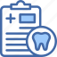 dental, record, report, diagnosis, care, tooth, clipboard 