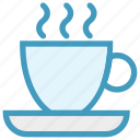 coffee, cup, hot coffee, mug, plate, tea
