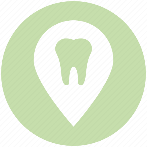 Dental, dentist, dentistry, map pointer, marker pin, stomatology icon - Download on Iconfinder