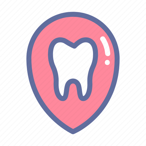Dental, dentist, location, medical, oral, pin, tooth icon - Download on Iconfinder
